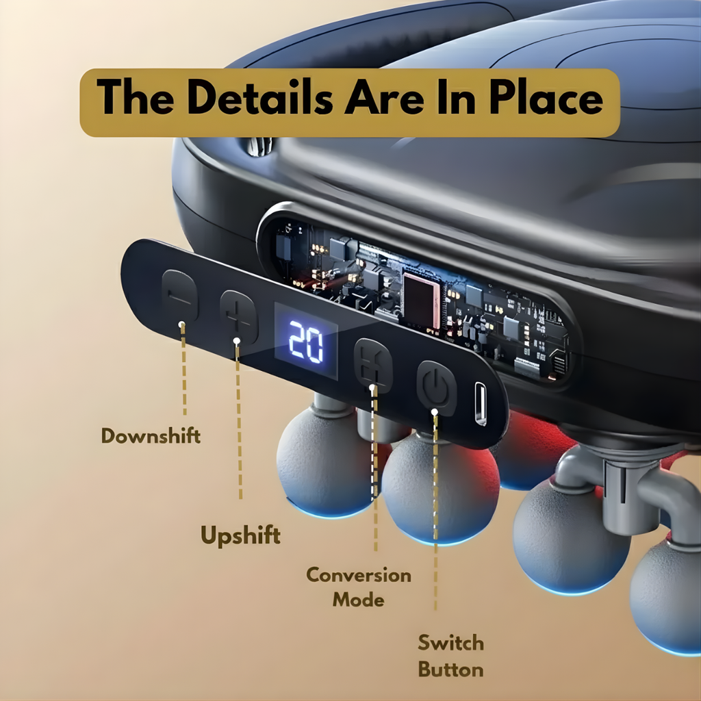 StableFlow - 8 Head Red Light Massage Gun